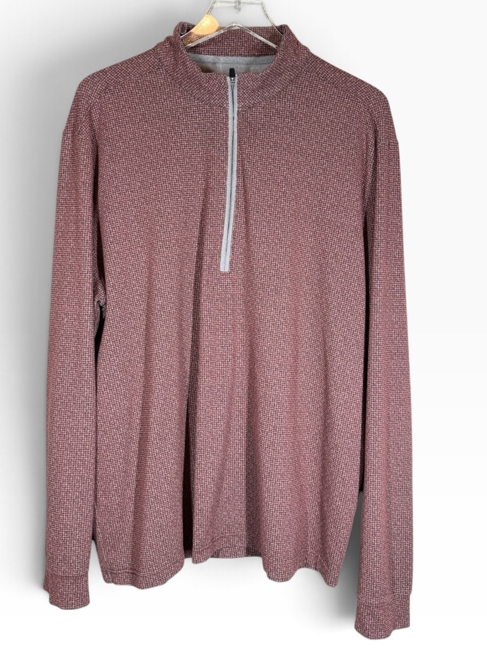 JOHNNIE-O Herbie Wake Men's XL Quarter-Zip Knit Sweater - Dusty Rose